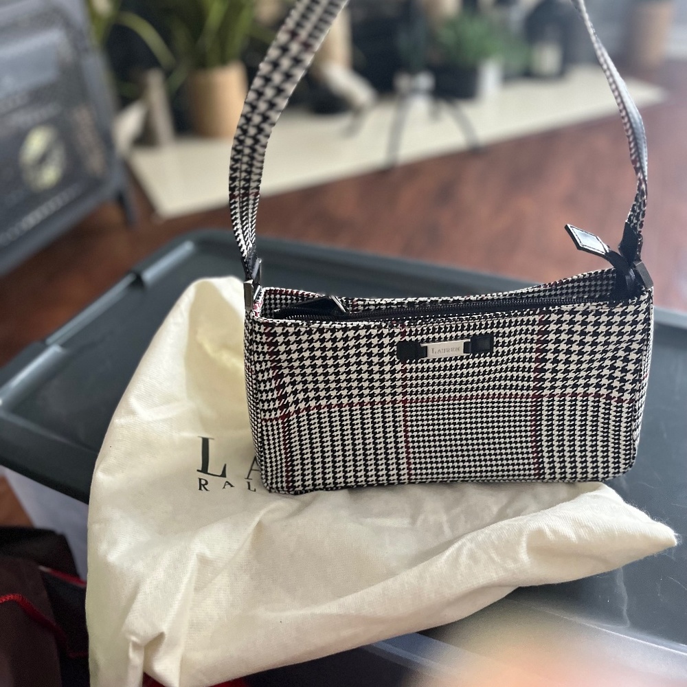Houndstooth casual evening bag